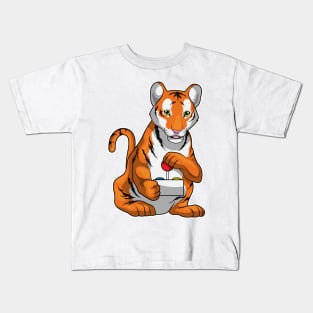 Tiger Gamer Controller Kids T-Shirt